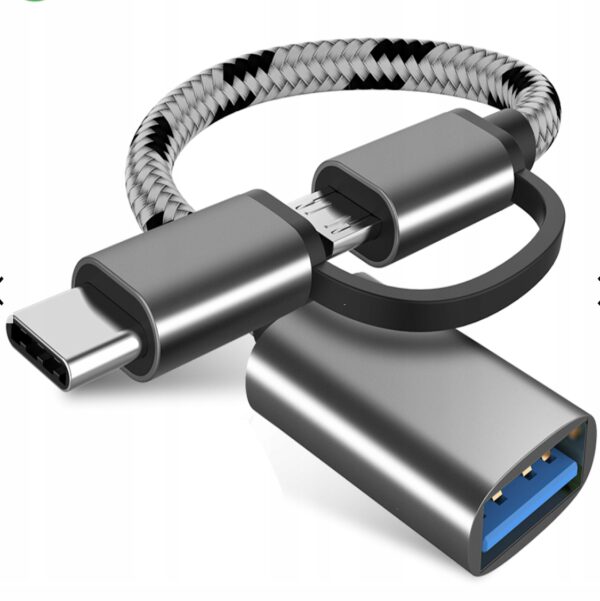 2 w 1 Adapter - USB-C / Micro-USB